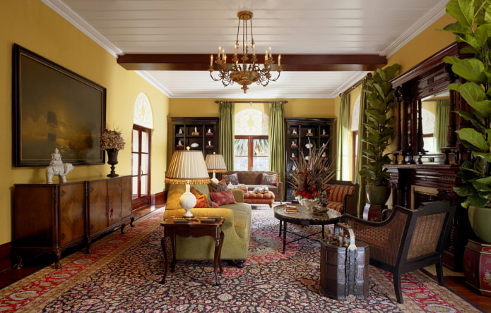 colonial style in living room design