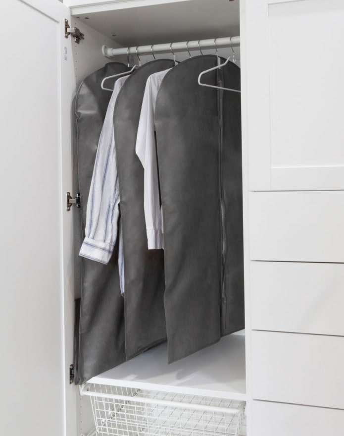 storage of outerwear in a case