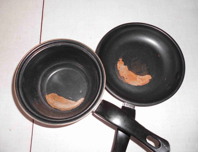 Frying pan after cooking