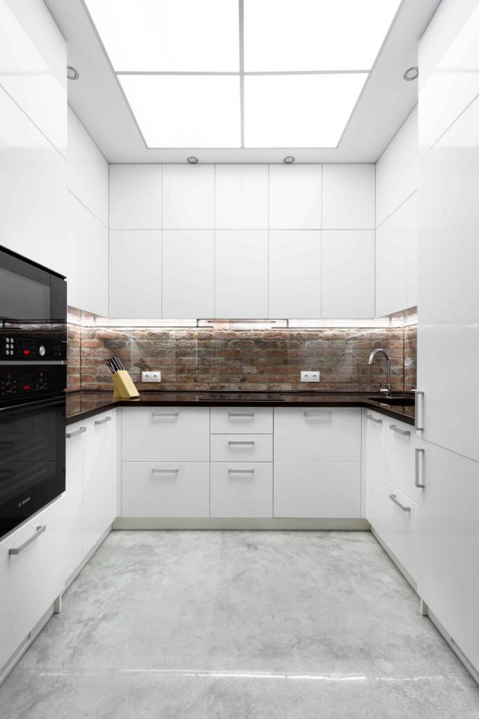 transparent skins in the loft-style kitchen