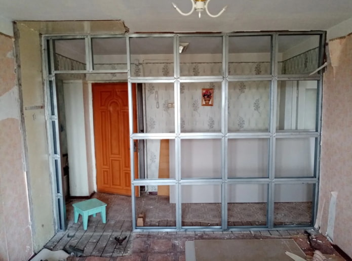 partition frame with door