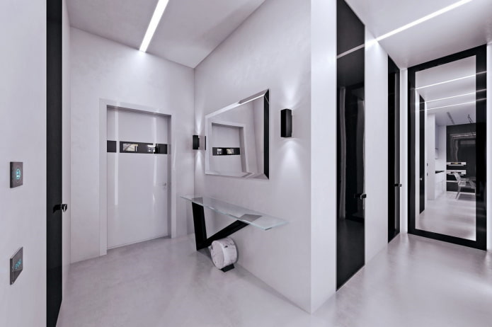 fehér minimalista folyosó