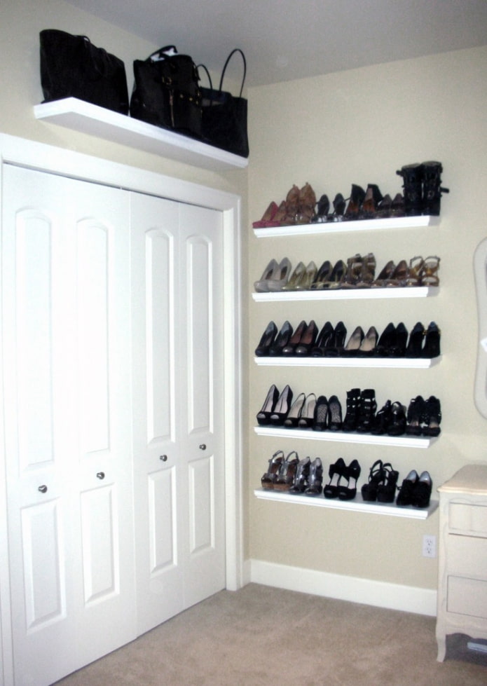 shelves with shoes