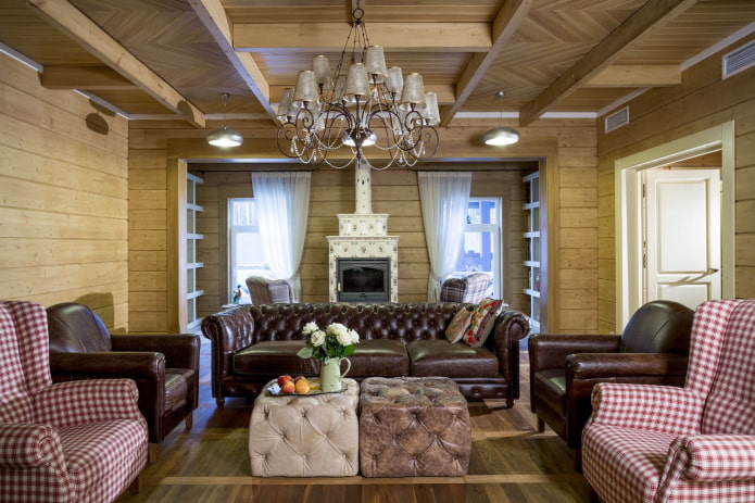 világos fából készült nappali