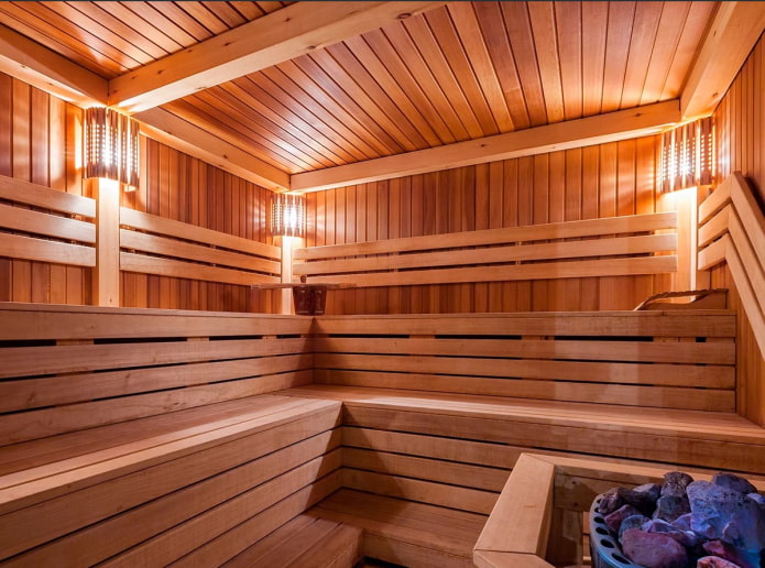 clapboard ng dekorasyon ng sauna