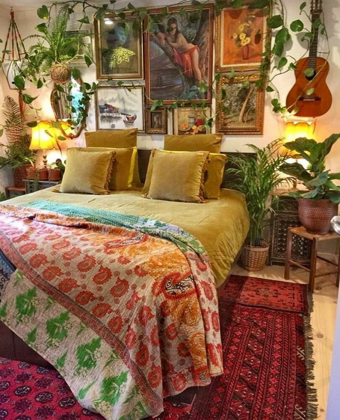 color boho bedroom