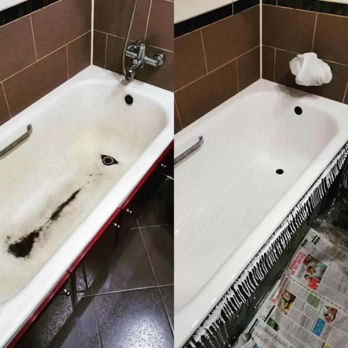 Renovated bathtub