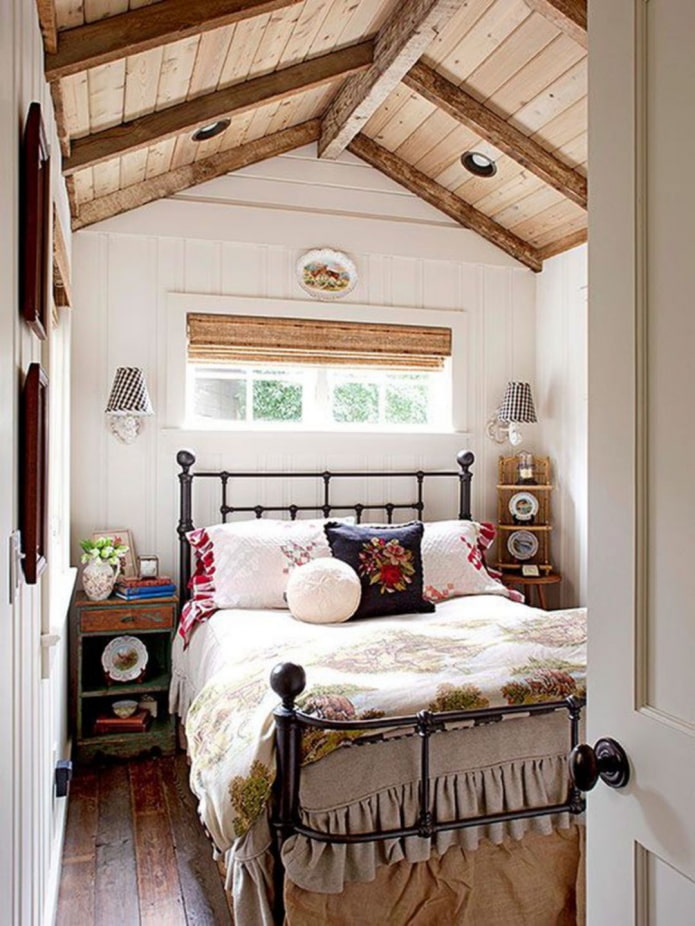 bright bedroom in the country