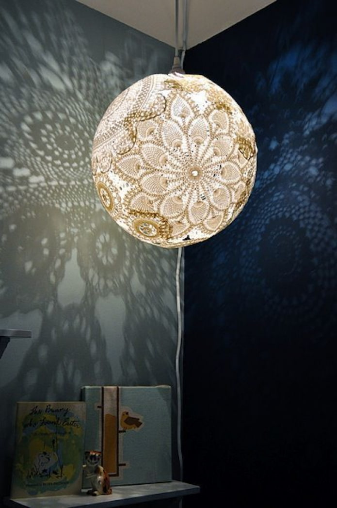 Lace lampshade