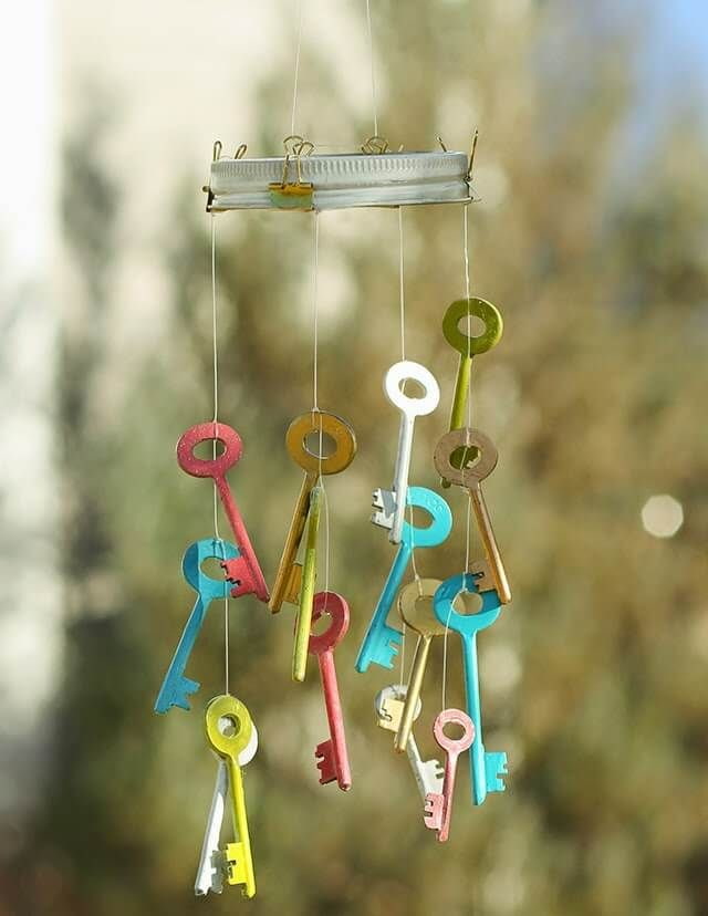 Wind chime from the keys