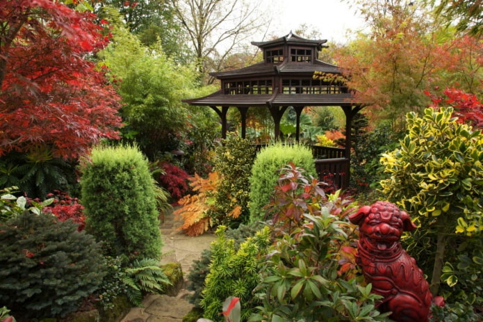 Garten mit Pavillon im chinesischen Stil
