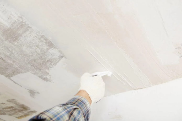 leveling the ceiling with putty