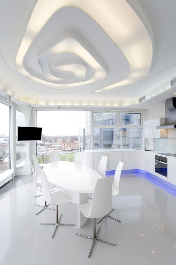 high-tech white kitchen