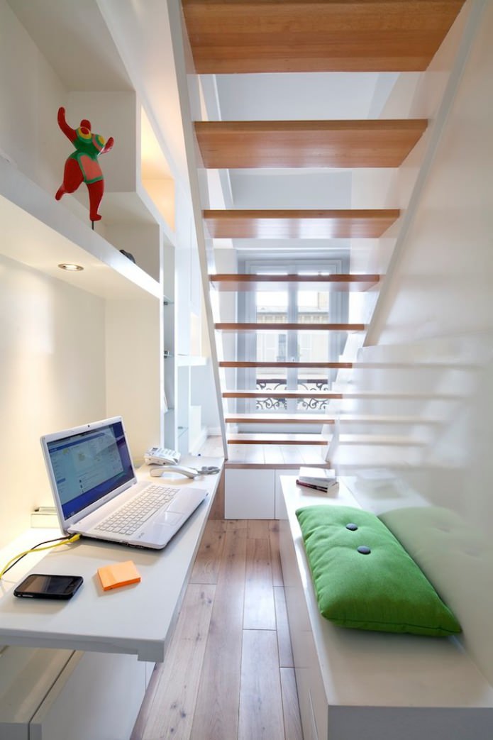 office under the staircase