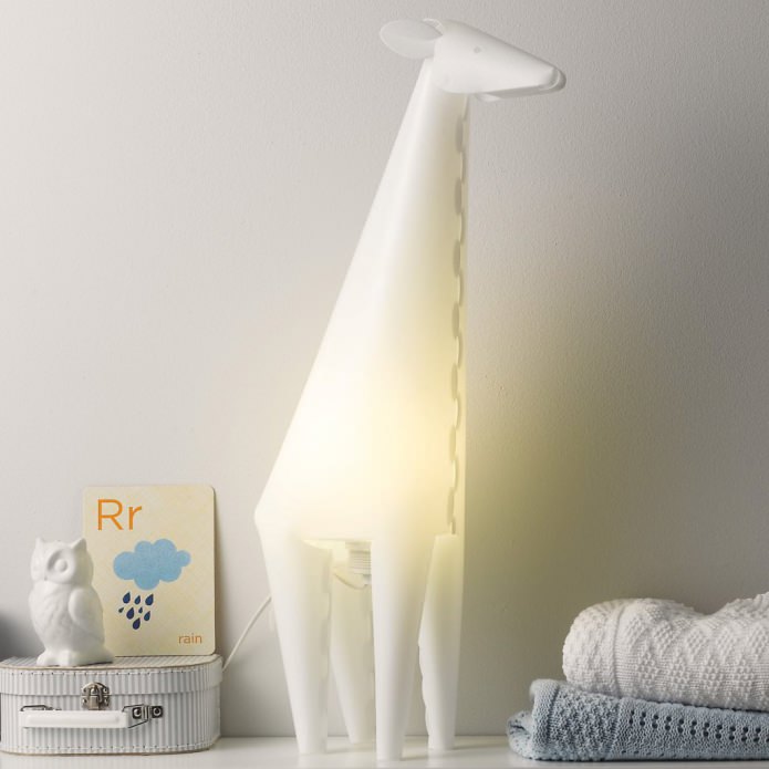 Stojací lampa - noční světlo v podobě žirafy