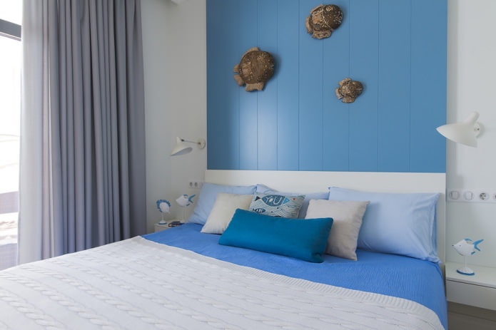 small bedroom in nautical style