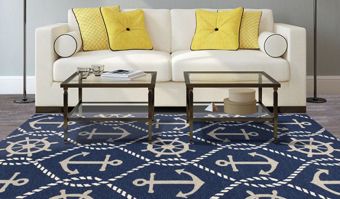 carpet with anchors