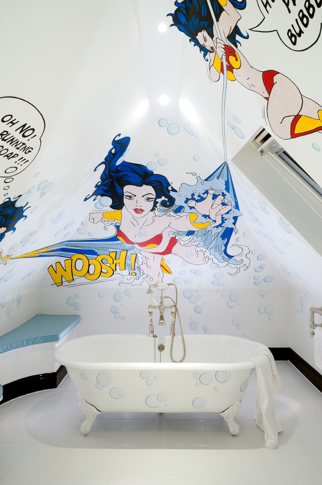 pop art a fürdőszobában