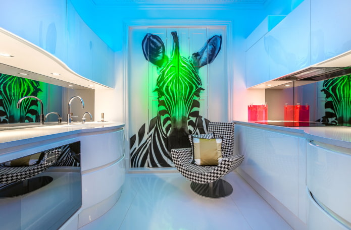 picture of zebra in the kitchen