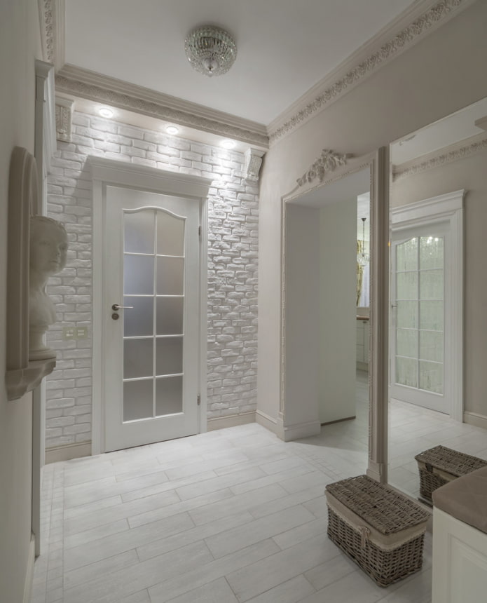 beautiful entrance hall in white
