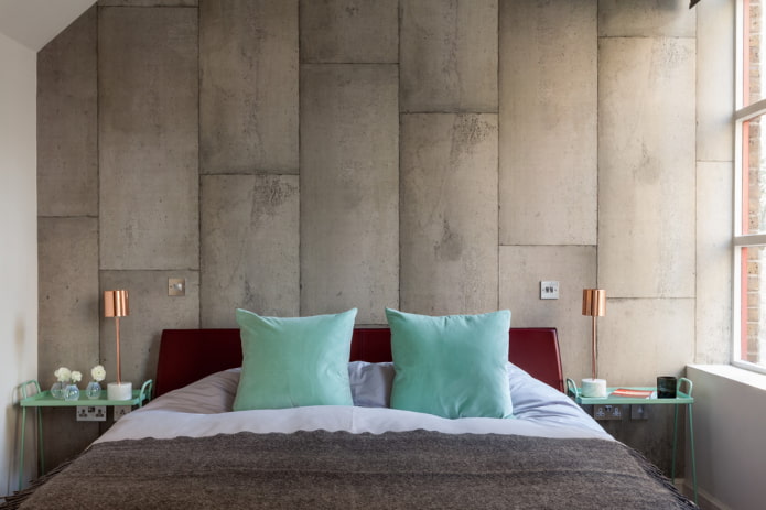 photomurals for concrete in the bedroom