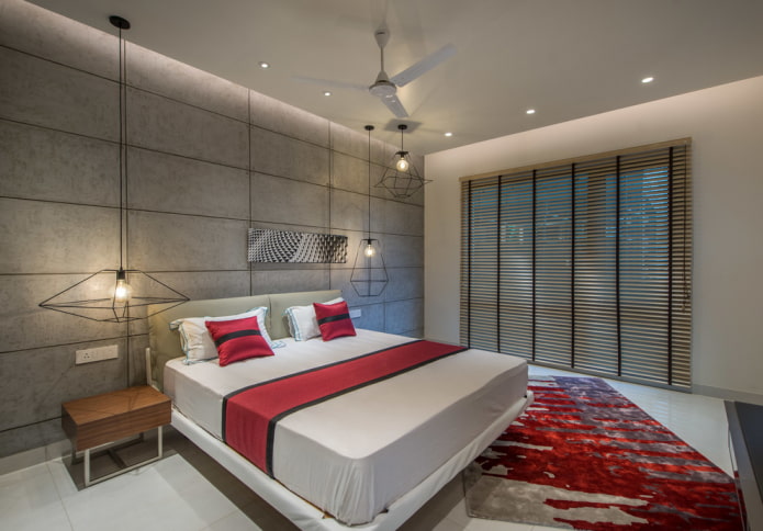 Wall panels in the bedroom