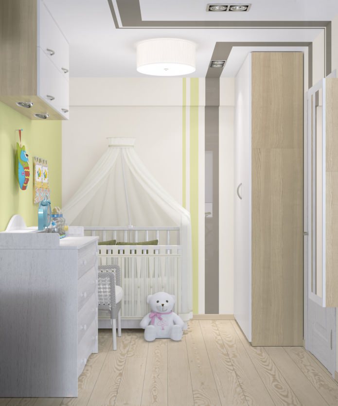 One-room apartment 33 sq. m. with a nursery