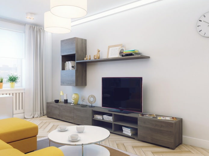 interior design of a 1-room apartment 37 sq. m.