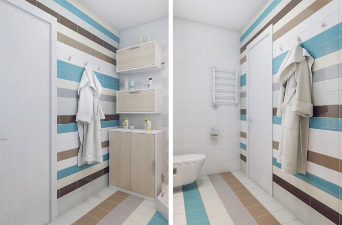 Badezimmer im Design der Wohnung 37 qm m.