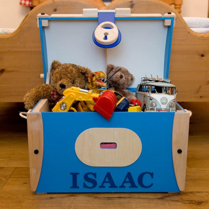 chest for storing toys in the children's room
