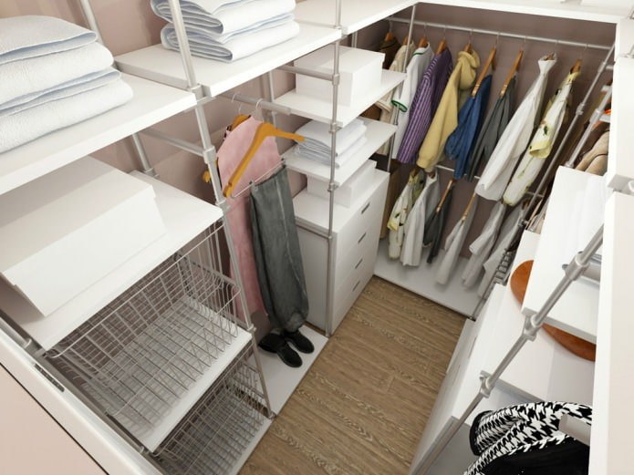 option for organizing a dressing room