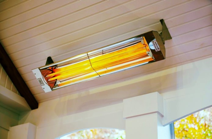 infrared heater on the ceiling