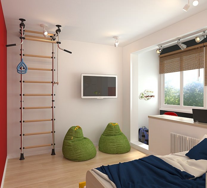 nursery in the design of an apartment of 63 sq. m.