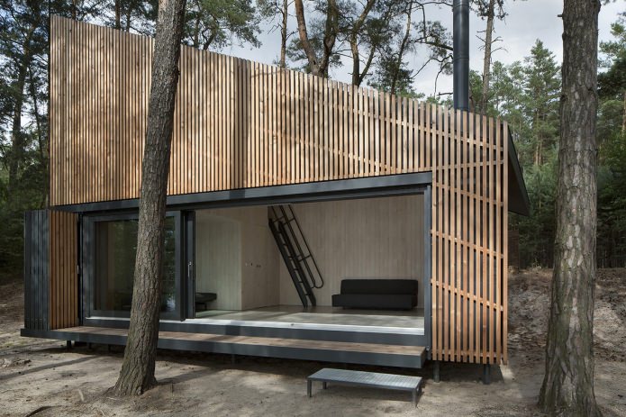 ออกแบบบ้านส่วนตัวหลังเล็กในป่า