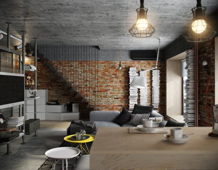 loft style duplex apartment