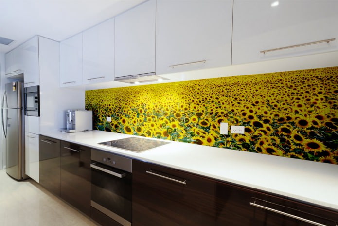 Küchenschürze mit Sonnenblumen
