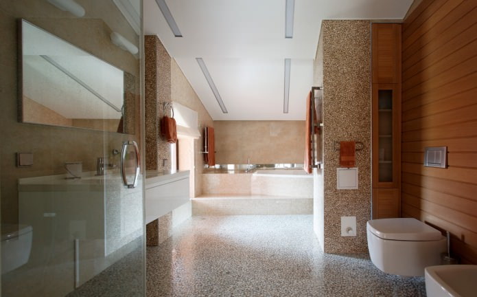 fürdőszoba belső európai stílusban