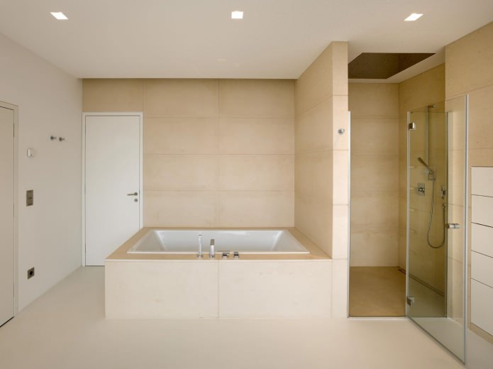Beige bathroom design