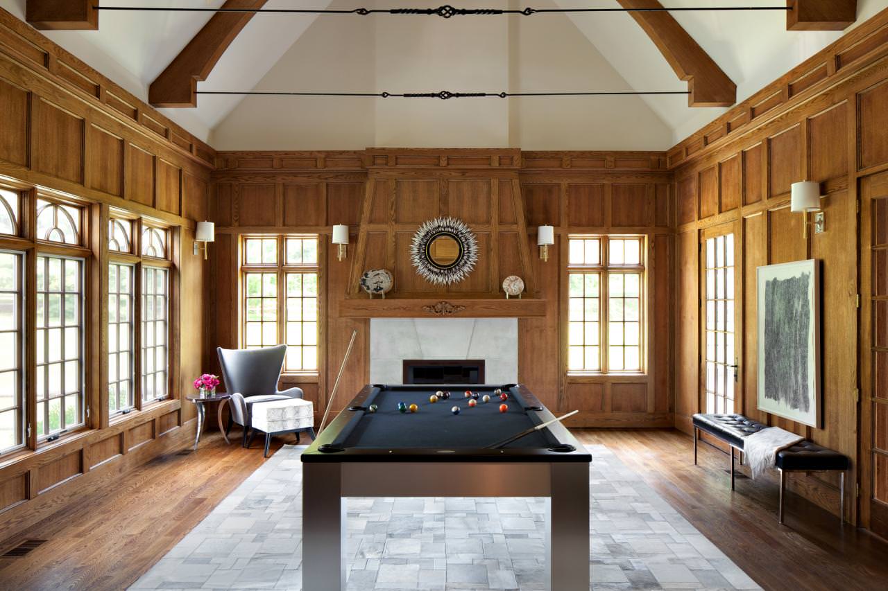 The interior of the billiard room in the house