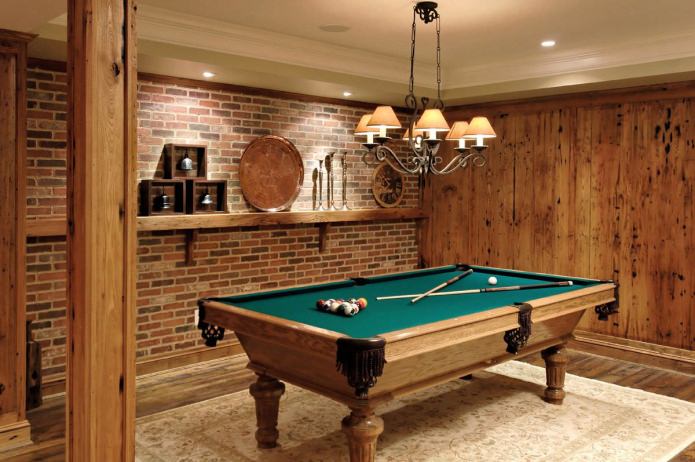 The interior of the billiard room in the house