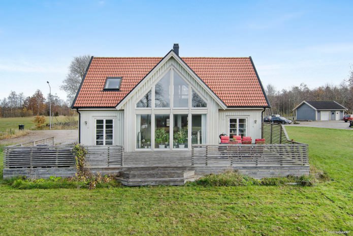 Skandináv stílusú ház belső tere
