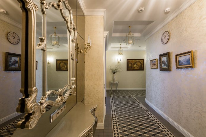 classic style in the interior of the hallway