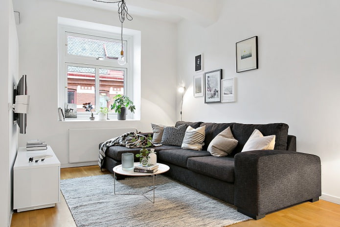 scandinavian style living room design