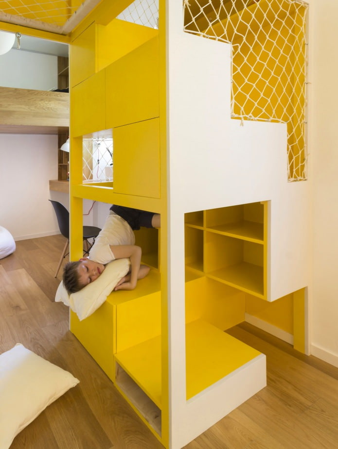 Kinderzimmer im Design einer Dreizimmerwohnung von 80 qm. m.