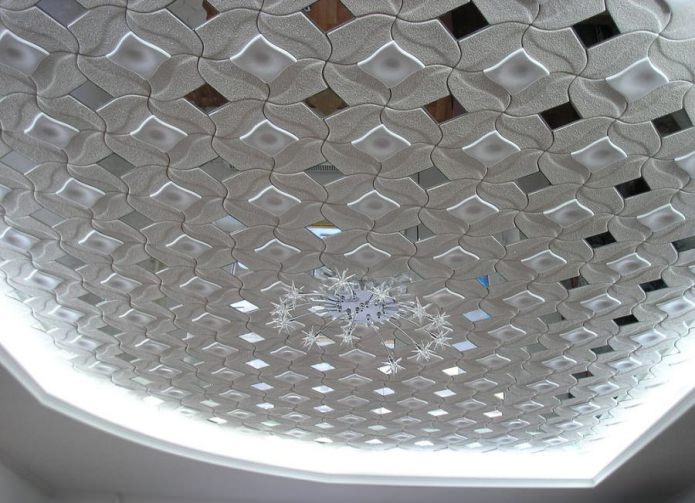 foam tiles on the ceiling