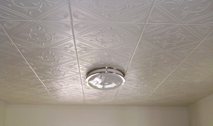 foam tiles on the ceiling