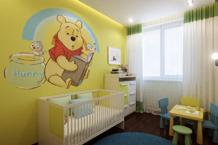 Kinderzimmer in Gelbtönen