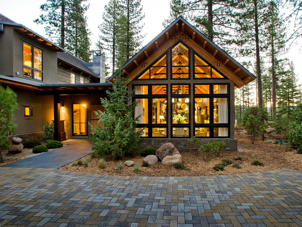 beautiful house in the forest