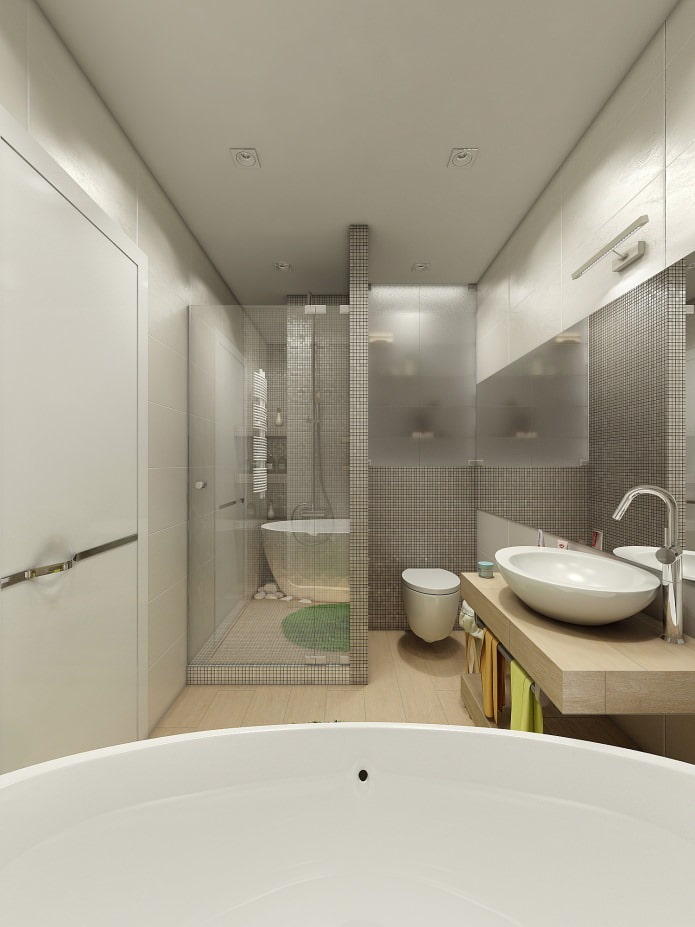 fürdőszoba a lakás kialakításában 80 nm. m.