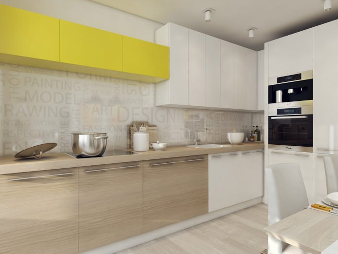 Küche im Design einer 3-Zimmer-Wohnung